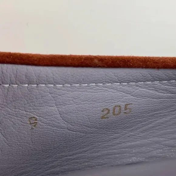 Bruno Magli Sport Flats Brown Suede Jeweled Embroidered Women's 9 - Picture 6 of 10